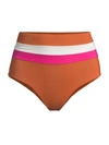 L*space L Space Striped Bikini Bottoms In Amb/bou/cr