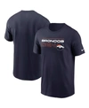 NIKE MEN'S NAVY DENVER BRONCOS BROADCAST ESSENTIAL T-SHIRT