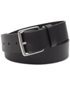 Calvin Klein Jeans Men's Leather Belt With Keeper Ring In Black