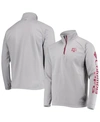 COLUMBIA MEN'S COLUMBIA GRAY TEXAS A&M AGGIES TERMINAL TACKLE FLEECE RAGLAN OMNI-SHADE QUARTER-ZIP JACKET