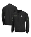 COLOSSEUM MEN'S BLACK HOUSTON COUGARS OHT MILITARY-INSPIRED APPRECIATION HIGH-SPEED BOMBER FULL-ZIP JACKET