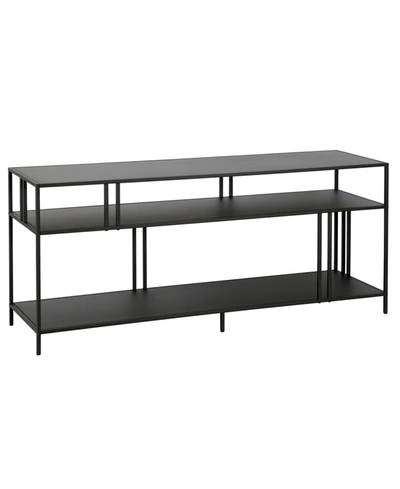 Hudson & Canal Cortland Tv Stand With Shelves, 55" X 16" In Blackened Bronze