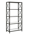 Hudson & Canal Celine 30" Wide Bookcase In Blackened Bronze