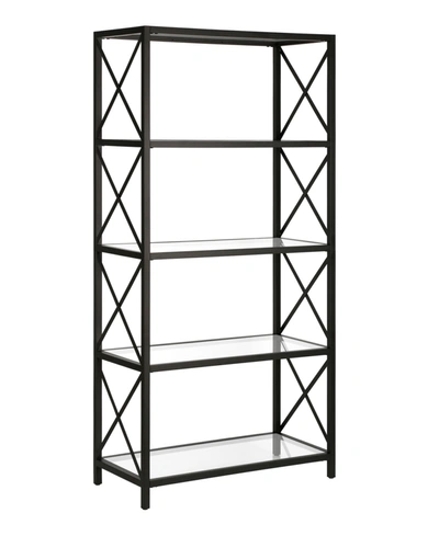 Hudson & Canal Celine 30" Wide Bookcase In Blackened Bronze