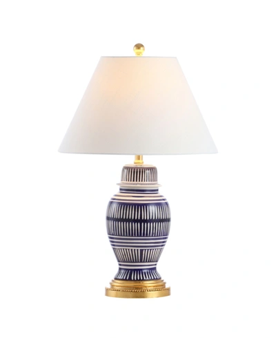 Jonathan Y Reed Modern Coastal Led Table Lamp In Blue