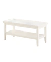 Convenience Concepts Ledgewood Coffee Table With Shelf In White