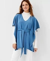 ANN TAYLOR BELTED PONCHO