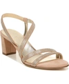 Naturalizer Vanessa 2 Womens Embellished Slingback Evening Sandals In Barely Nude Fabric