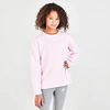 Nike Kids'  Girls' Club Fleece Boyfriend Crewneck Sweatshirt In Pink Foam/white