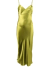 Gilda & Pearl Sophia Silk Midi Slip Dress In Green
