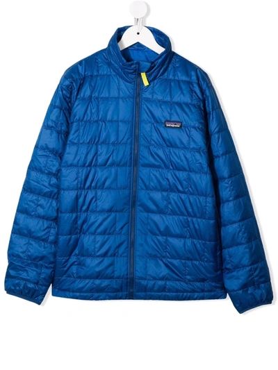 Patagonia Teen Nano Puff Jacket In Blue