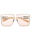 Balmain Oversized Rimless Police-style Sunglasses In Neutrals