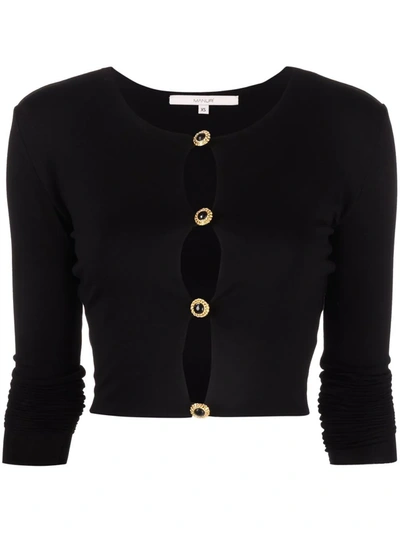 Manurí Jackie Button-detail Fitted Blouse In Black