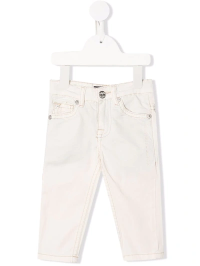 Harmont & Blaine Junior Babies' Mid-rise Straight-leg Jeans In White