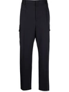 Valentino Multiple-pocket Tailored Trousers In Blue