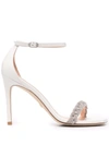 STUART WEITZMAN NUDISTCURVE HIGH-SHINE SANDALS