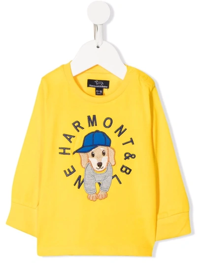 Harmont & Blaine Junior Babies' Appliqué Cotton Sweatshirt In Yellow