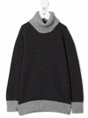 SIOLA TWO-TONE KNITTED JUMPER