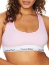 Calvin Klein Modern Cotton Racerback Bralette In Pale Orchid