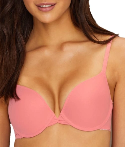 On Gossamer Gossamer Mesh Bump It Up Bra In Strawberry