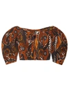 Mara Hoffman + Net Sustain Juana Off-the-shoulder Cropped Printed Tencel Lyocell Top