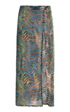 Lapointe Women's Swirl Sequin Silk Midi Skirt In Multi