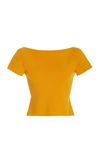Lapointe Women's Matte Open-back Top In Green,orange