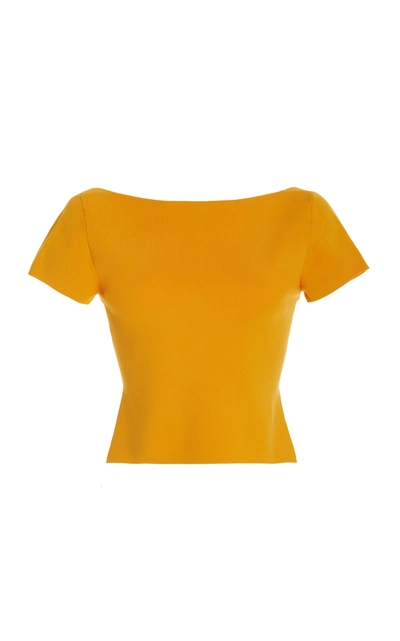 Lapointe Women's Matte Open-back Top In Green,orange