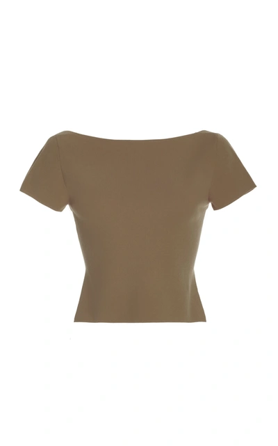 Lapointe Women's Matte Open-back Top In Green,orange