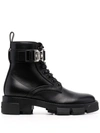 Givenchy Terra Logo-hardware Leather Ankle Boots In Black