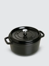 Staub 7-qt Round Cocotte In Matte Black