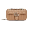 GUCCI BEIGE MINI GG MARMONT 2.0 SHOULDER BAG