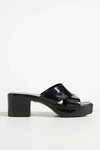 Jeffrey Campbell Women's Bubblegum Jelly Platform High Heel Slide Sandals In Black