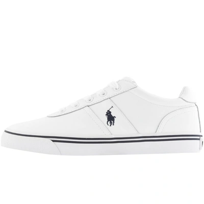 Ralph Lauren Leather Hanford Trainers In White