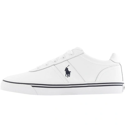 Ralph Lauren Leather Hanford Sneakers In White