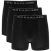 Polo Ralph Lauren 3 Pack Trunks In Black With Logo Waistband In Black