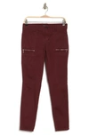 Supplies By Union Bay Claire Moto Stretch Twill Trousers In Bordeaux