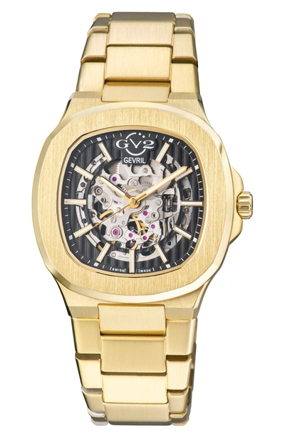 Gv2 Potente Swiss Automatic Skeletal Watch, 40mm In Gold