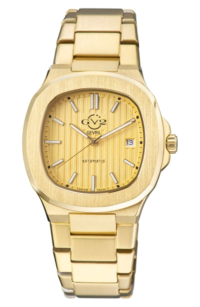 Gv2 Potente Swiss Automatic Stainless Steel Bracelet Watch, 40mm In Gold