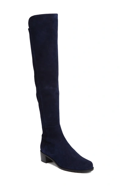 Stuart Weitzman All Serve Suede Over-the-knee Boot In Nice Blue