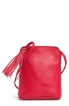 Massimo Castelli Dollardo Crossbody Leather Bag In Red