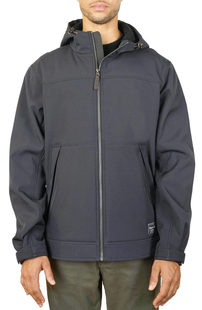 Hawke And Co Softshell Bonded Sherpa Jacket In Graphite