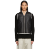 RICK OWENS BLACK SHEARLING CARGO VEST