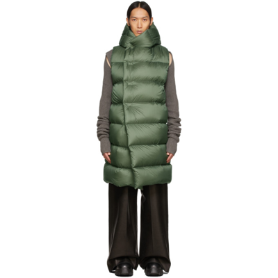 Rick Owens Khaki Down Liner Coat In 15 Green