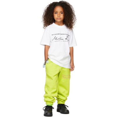 Martine Rose Ssense Exclusive Kids Green Slim Leg Lounge Pants In Mr055 Apple Green