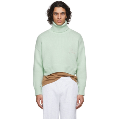 Rhude Green Lounge Turtleneck In Mint0334