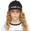 BALMAIN KIDS BLACK LOGO CAP