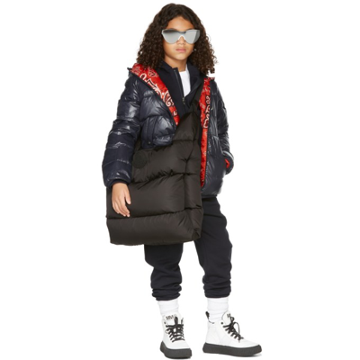 Moncler Kids Reversible Red Down Songu Jacket In 450 Red