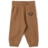 BURBERRY BABY BROWN EMBROIDERED LOUNGE PANTS