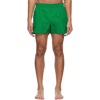 Bottega Veneta Square-pattern Swim Shorts In Green